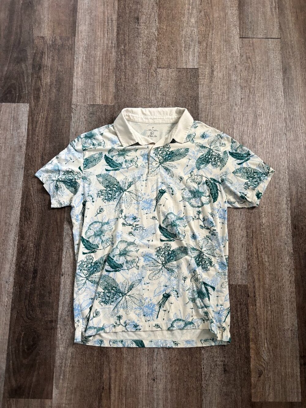 Fabletics Floral Athletic Golf Polo Shirt